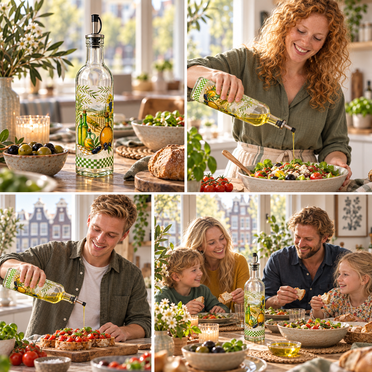 glazen schenkfles met motief — 250 ml
