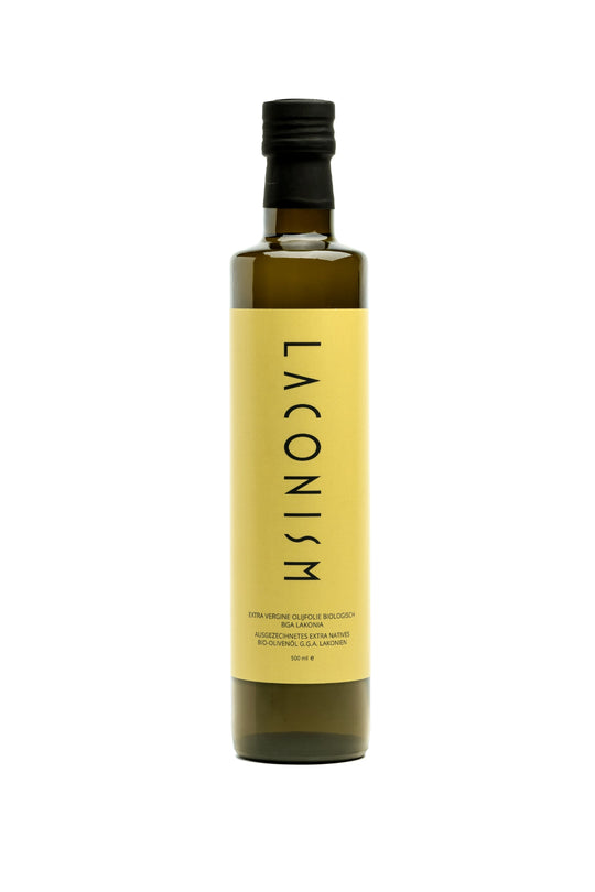 Laconism biologische extra vierge olijfolie fles