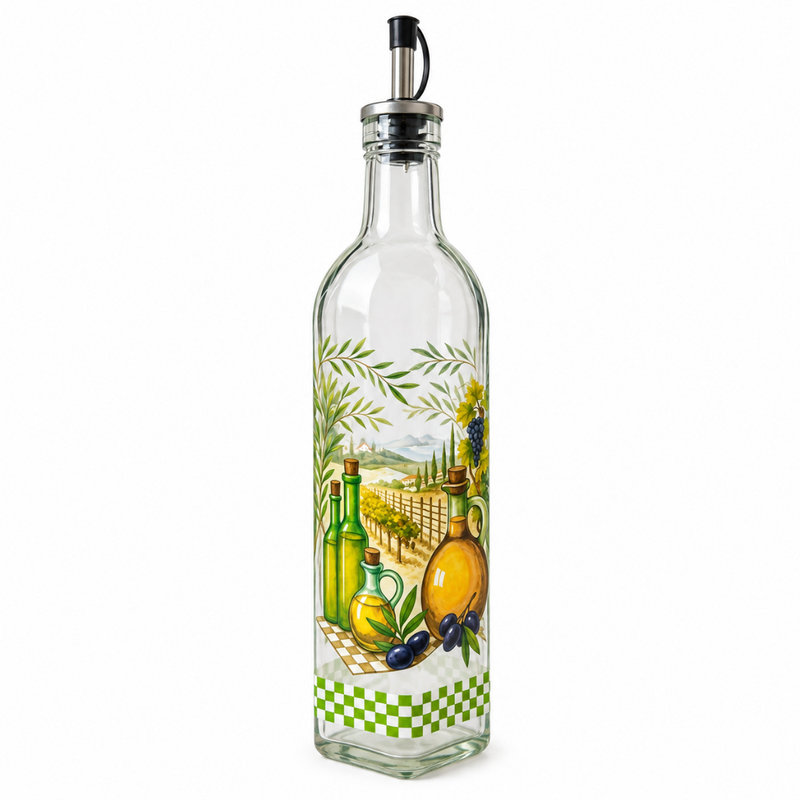glazen schenkfles met motief 250 ml