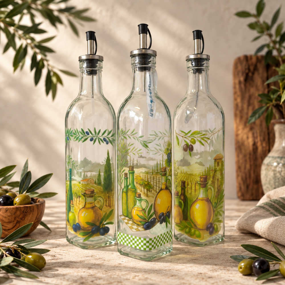 glazen schenkfles met motief 250 ml