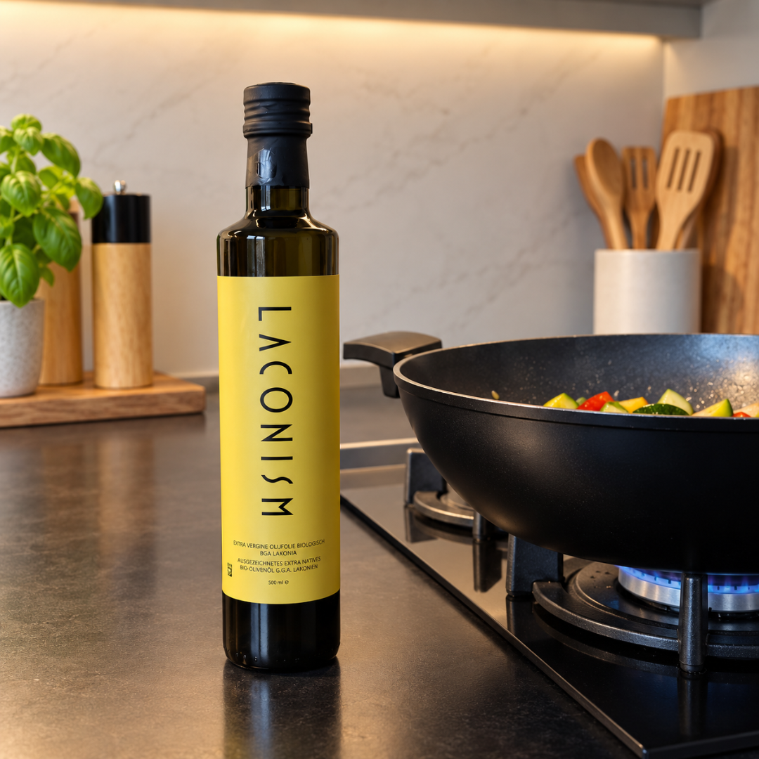 Laconism biologische extra vierge olijfolie fles