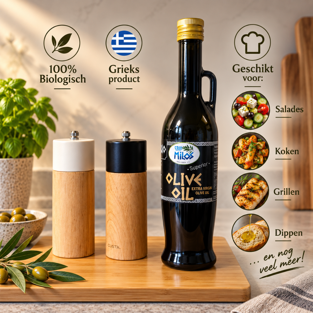 Milos biologische extra vierge olijfolie 500 ml
