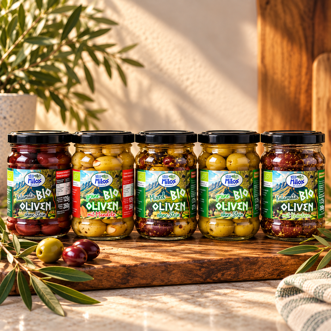 5 potten olijven
