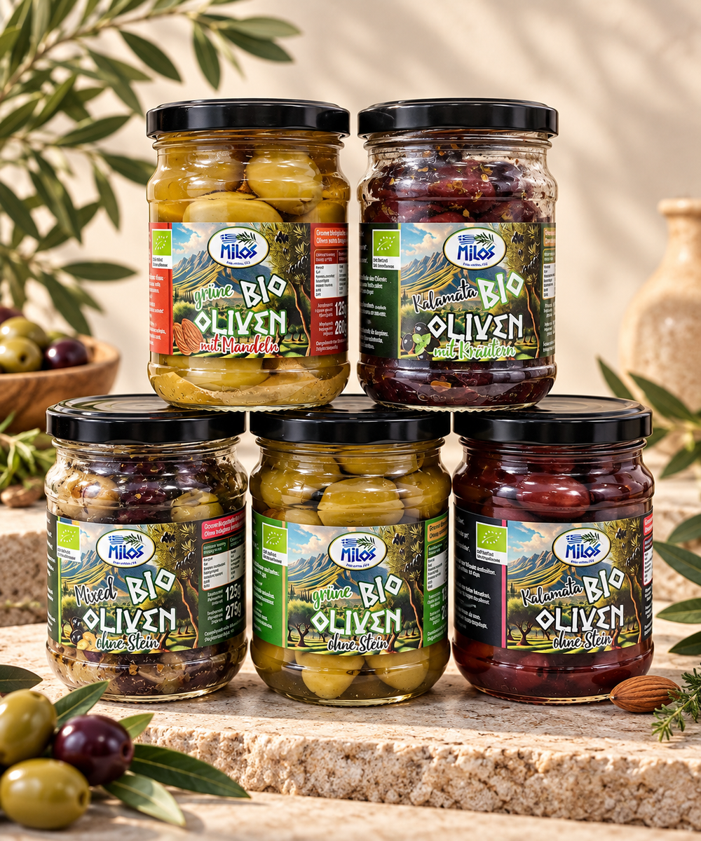 5 potten olijven