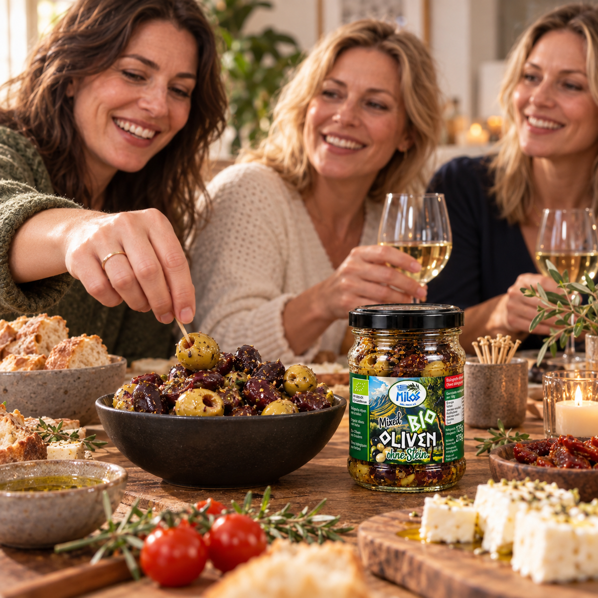 Milos biologische olijven mix met kruiden