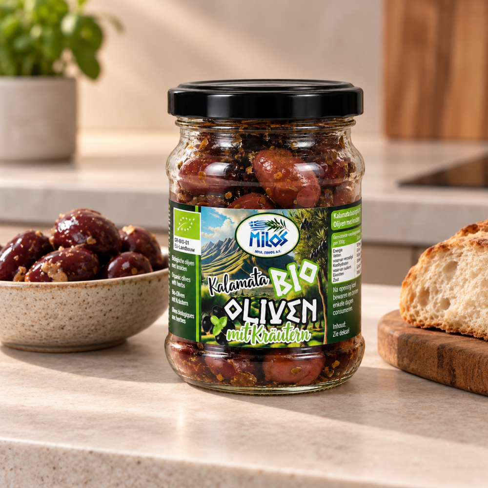 Milos kalamata olijven met kruiden